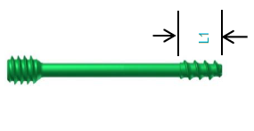 2.4 Tornillo canulado HERBERT, rosca corta