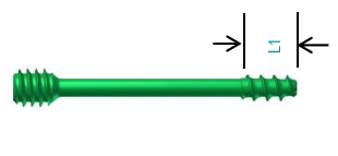 Tornillo canulado 3.0 HERBERT, rosca corta